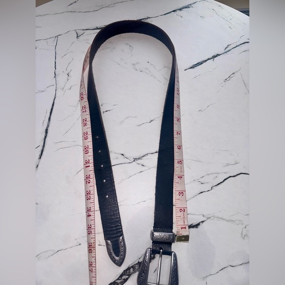 Urban Outfitters Ecote Metal-Tipped Western Leather Belt Black Size Medium - Picture 4 of 7